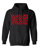 Black Hoodie with Red Enlightened Design